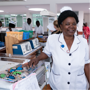 nurse in newborn ward